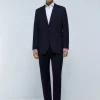scalperscompany Traje Clasico Lana Azul Marino-Hombre Trajes
