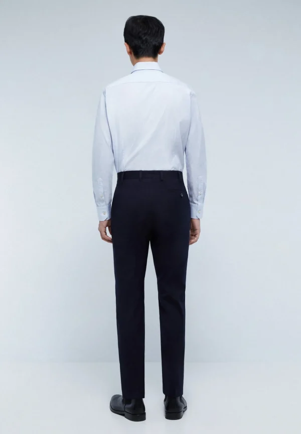 scalperscompany Traje Clasico Lana Azul Marino-Hombre Trajes