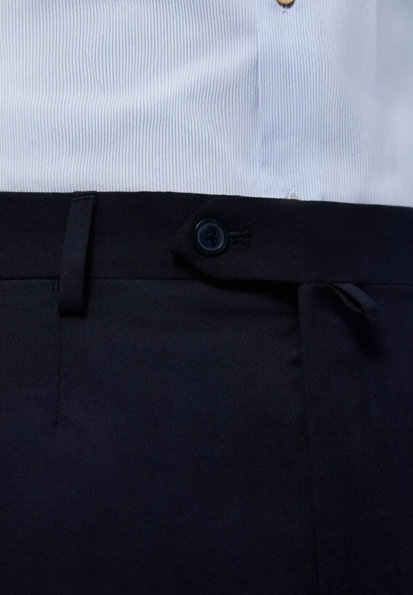 scalperscompany Traje Clasico Lana Azul Marino-Hombre Trajes