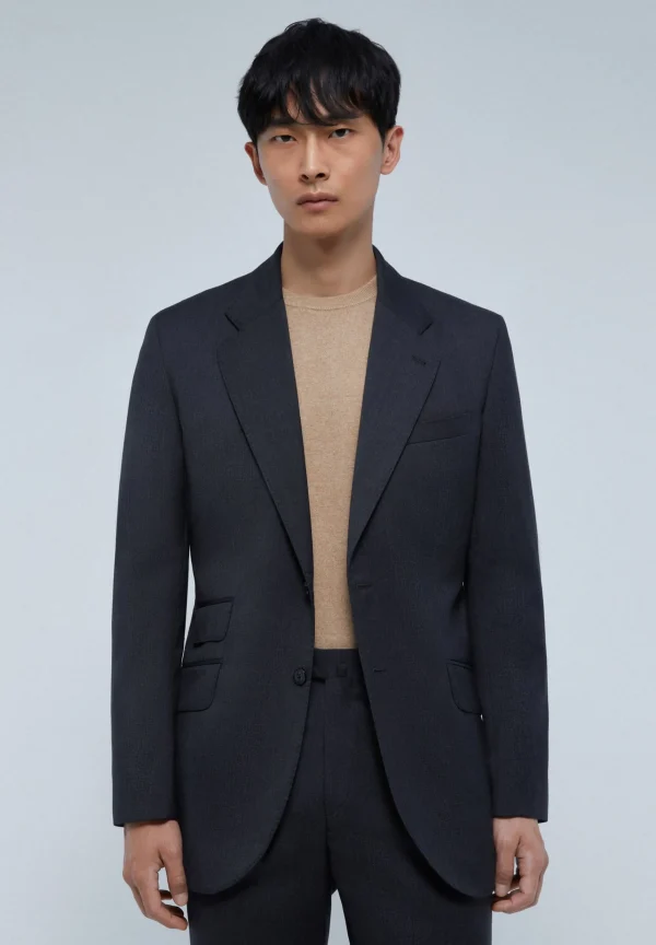 scalperscompany Traje Clasico Lana Gris-Hombre Trajes