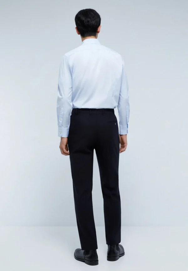 scalperscompany Traje Estructura Azul Marino Lana-Hombre Trajes