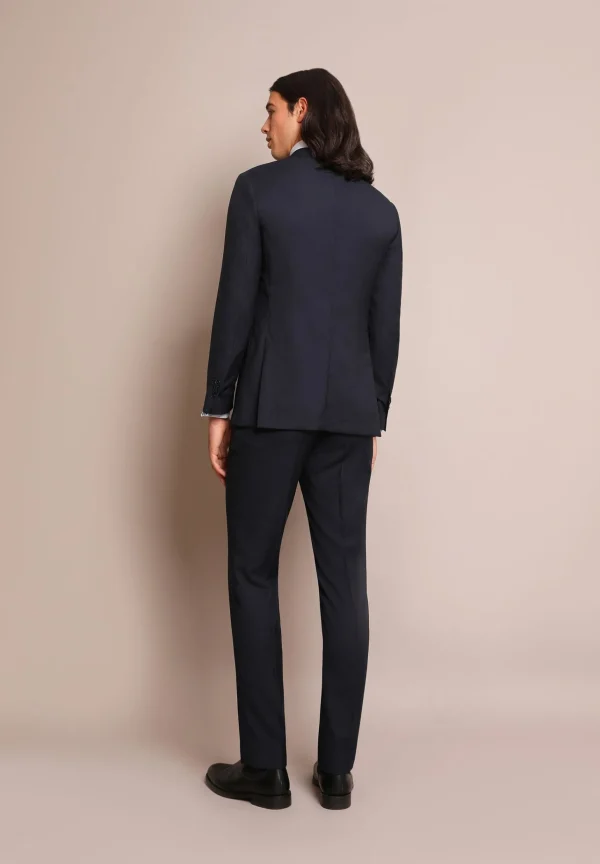 scalperscompany Traje Estructura Azul Marino Lana-Hombre Trajes
