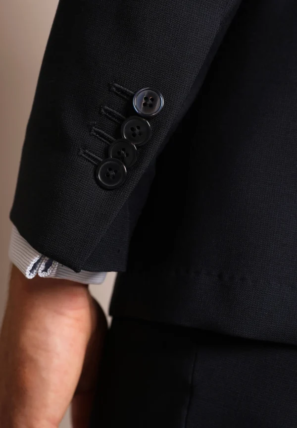 scalperscompany Traje Estructura Azul Marino Lana-Hombre Trajes