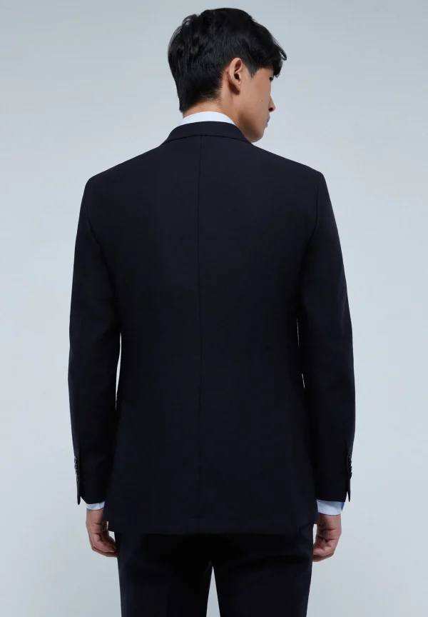 scalperscompany Traje Estructura Azul Marino Lana-Hombre Trajes