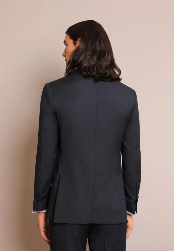 scalperscompany Traje Estructura Azul Marino Lana-Hombre Trajes