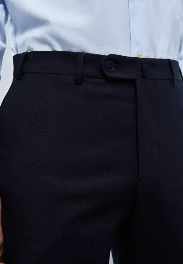scalperscompany Traje Estructura Azul Marino Lana-Hombre Trajes