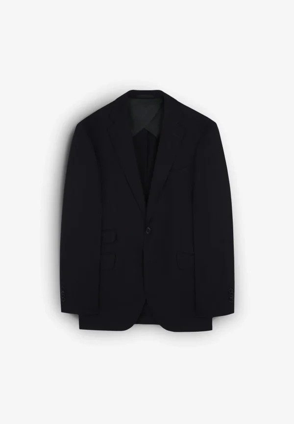 scalperscompany Traje Estructura Azul Marino Lana-Hombre Trajes