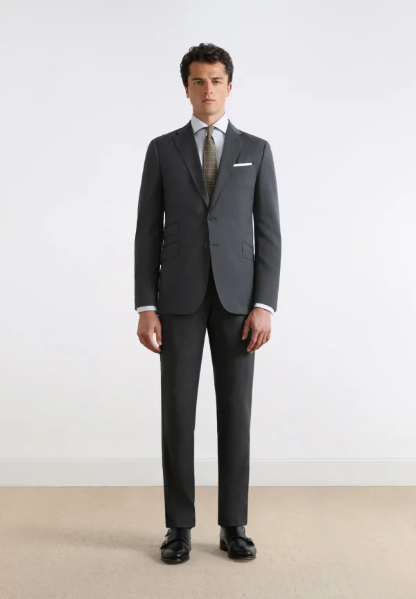scalperscompany Traje Estructura Gris Lana-Hombre Trajes
