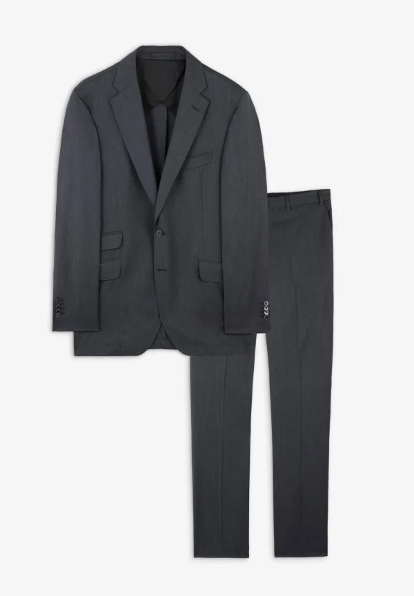 scalperscompany Traje Estructura Gris Lana-Hombre Trajes