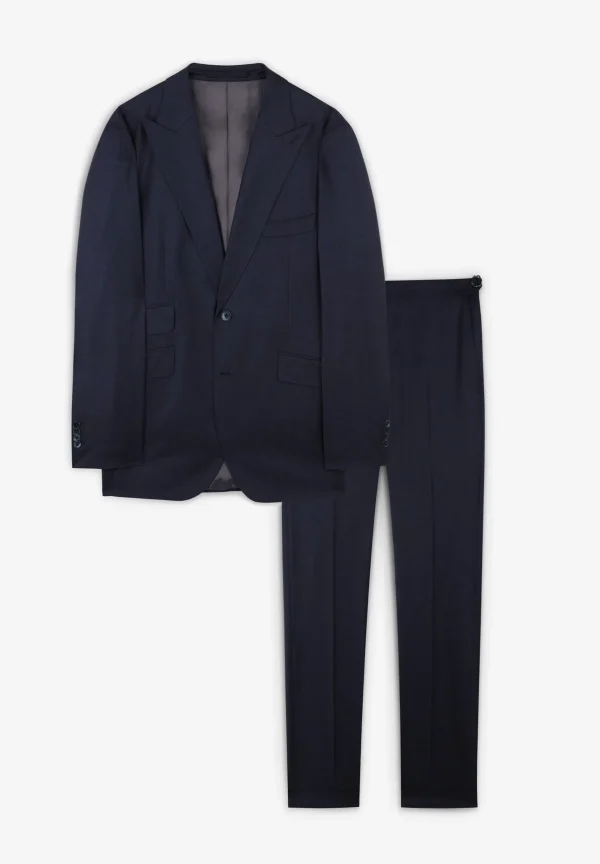 scalperscompany Traje Premium Azul Marino Punta De Lanza-Hombre Trajes