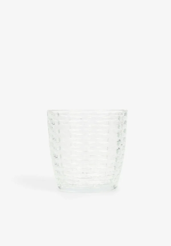 scalperscompany Vaso Vidrio Relieve Rayas-Home Cristaleria