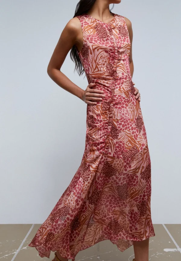 scalperscompany Vestido Evase Animal Print-Mujer Coleccion