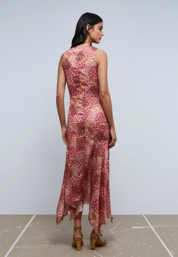 scalperscompany Vestido Evase Animal Print-Mujer Coleccion