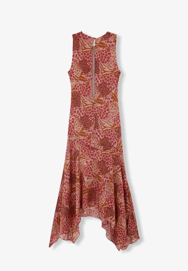 scalperscompany Vestido Evase Animal Print-Mujer Coleccion