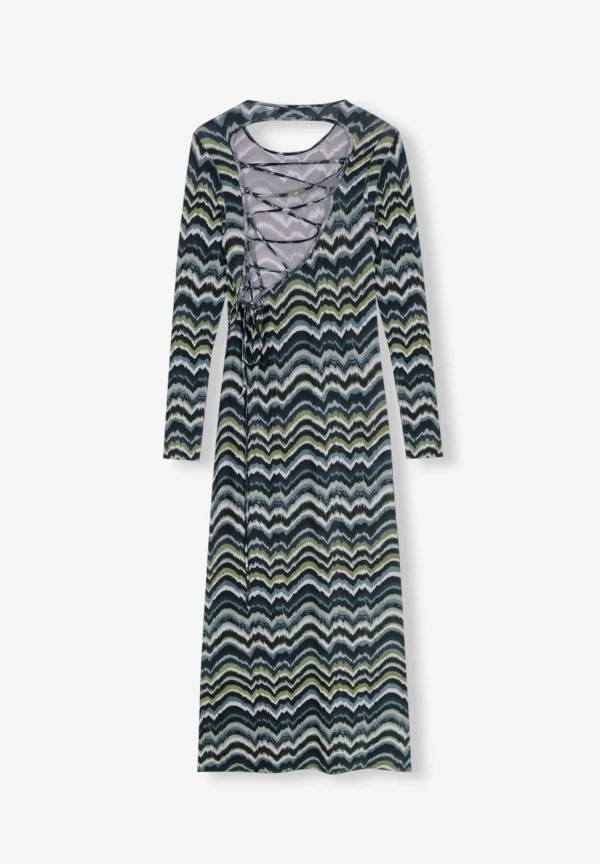 scalperscompany Vestido Midi Abertura Espalda-Mujer Vestidos Y Monos