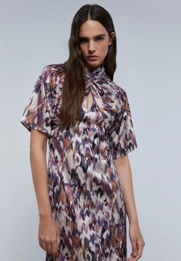 scalperscompany Vestido Midi Detalle Escote-Mujer Vestidos Y Monos