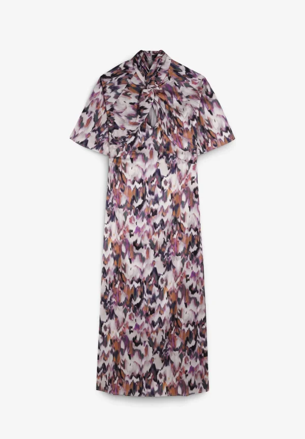 scalperscompany Vestido Midi Detalle Escote-Mujer Vestidos Y Monos