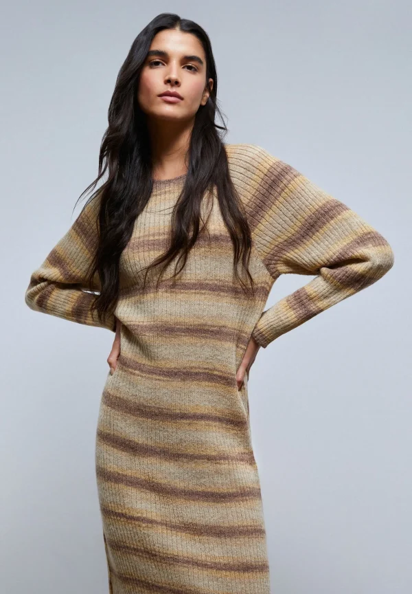 scalperscompany Vestido Midi Punto Rayas-Mujer Total Look