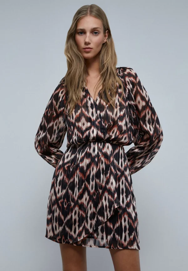 scalperscompany Vestido Mini Print Cruzado-Mujer Vestidos Y Monos