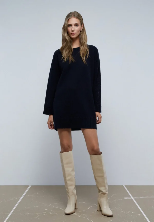 scalperscompany Vestido Mini Punto Lurex-Mujer Punto