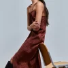 scalperscompany Vestido Slip Midi-Mujer Coleccion