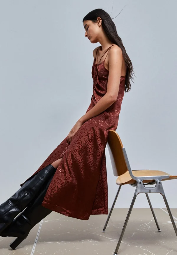 scalperscompany Vestido Slip Midi-Mujer Coleccion